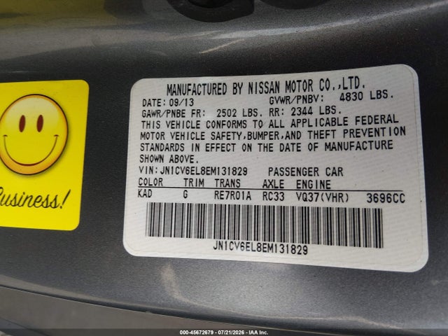 Infiniti Q60 2014 JN1CV6EL8EM131829 Image 9