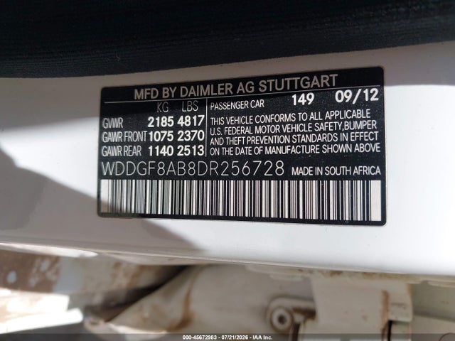 Продажа на аукционе авто 2013 Mercedes-benz C 300 Sport 4matic, vin: WDDGF8AB8DR256728, номер лота: 45672983