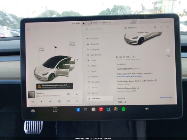 Aukcja sprzedaży 2021 Tesla Model 3 Standard Range Plus Rear-wheel Drive, vin: 5YJ3E1EA2MF027438, numer aukcji: 45672999