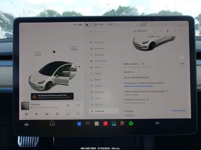 Aukcja sprzedaży 2021 Tesla Model 3 Standard Range Plus Rear-wheel Drive, vin: 5YJ3E1EA2MF027438, numer aukcji: 45672999