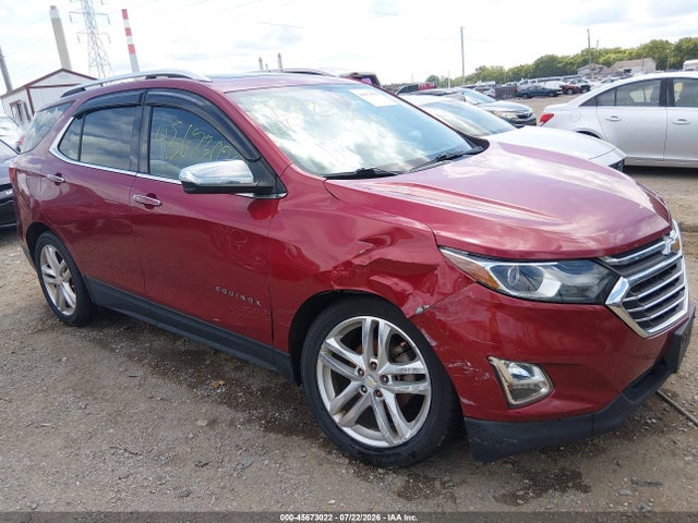 2018 Chevrolet Equinox Premier მანქანა იყიდება აუქციონზე, vin: 3GNAXVEV9JS508258, აუქციონის ნომერი: 45673022