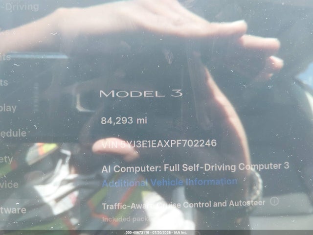 Tesla Model 3 Rear-wheel Drive 2023 5YJ3E1EAXPF702246 Image 7