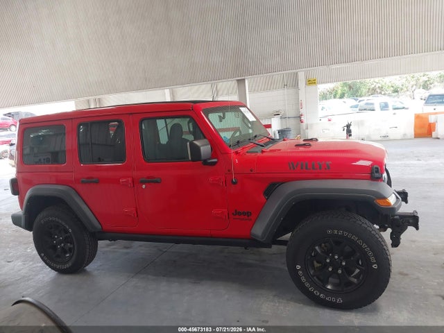 Продаж на аукціоні авто 2021 Jeep Wrangler Unlimited Willys 4x4, vin: 1C4HJXDG2MW744007, номер лоту: 45673183