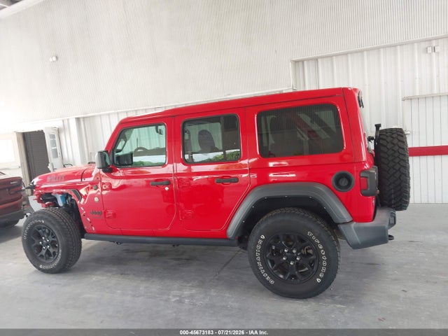Продаж на аукціоні авто 2021 Jeep Wrangler Unlimited Willys 4x4, vin: 1C4HJXDG2MW744007, номер лоту: 45673183