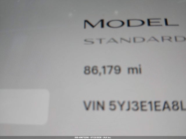 2020 Tesla Model 3 Standard Range Plus Rear-wheel Drive/standard Range Rear-wheel Drive მანქანა იყიდება აუქციონზე, vin: 5YJ3E1EA8LF736678, აუქციონის ნომერი: 45673256