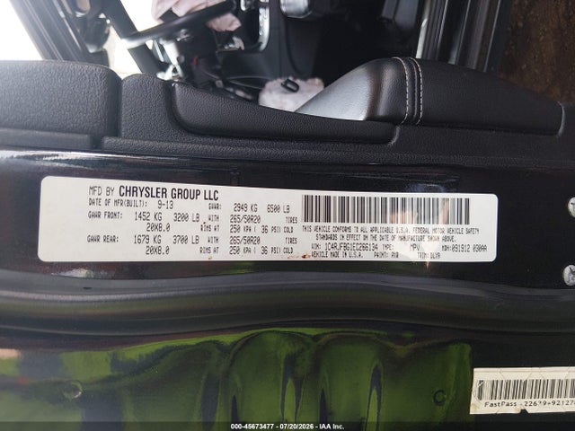 1C4RJFBG1EC266134 Jeep Grand Cherokee Limited