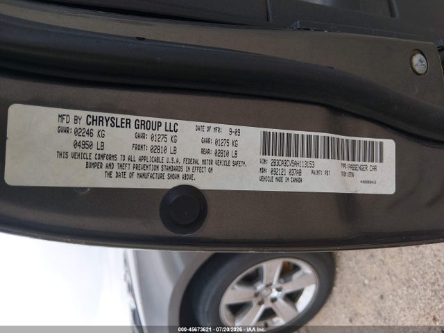 2010 Dodge Charger Sxt მანქანა იყიდება აუქციონზე, vin: 2B3CA3CV5AH113153, აუქციონის ნომერი: 45673621