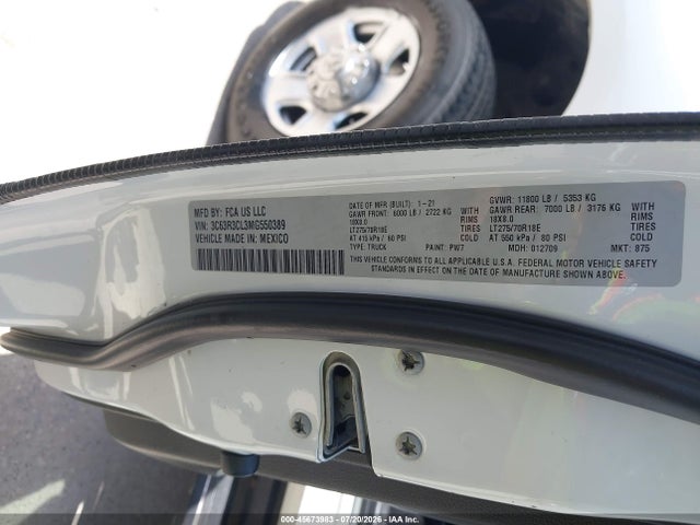 RAM 3500 Tradesman 2021 3C63R3CL3MG550389 Image 8