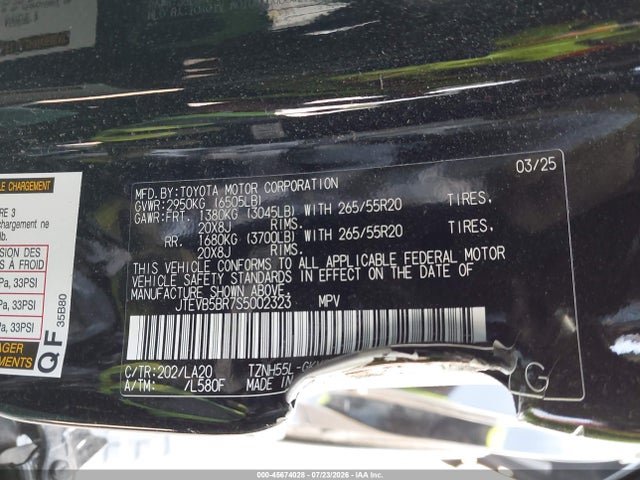 Toyota 4runner Hybrid Limited 2025 JTEVB5BR7S5002323 Image 9