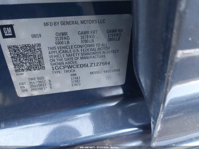 1GCPWCED5LZ127594 Chevrolet Silverado 1500 2wd Short Bed Lt