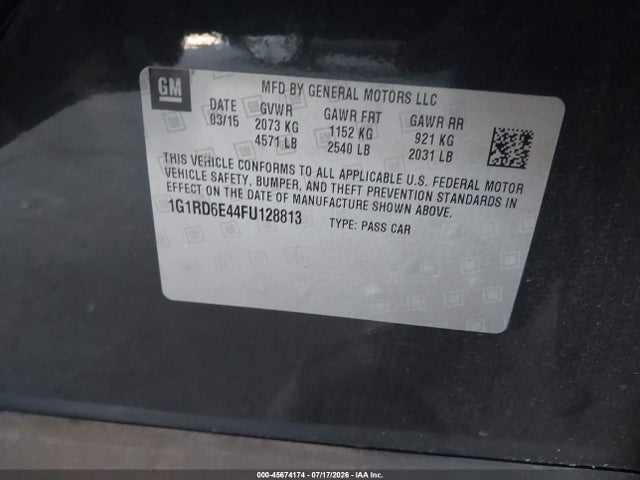 Chevrolet Volt 2015 1G1RD6E44FU128813 Image 9