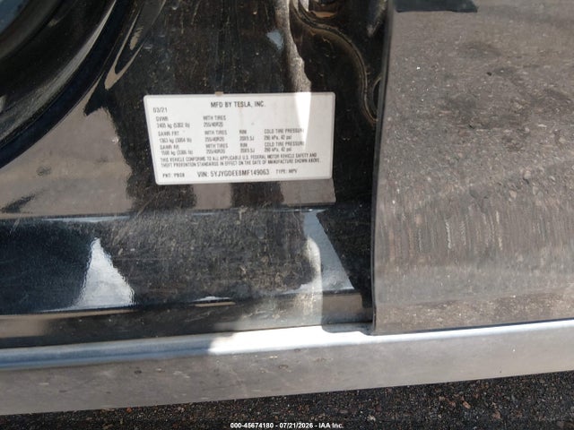 5YJYGDEE8MF149063 Tesla Model Y Long Range Dual Motor All-wheel Drive