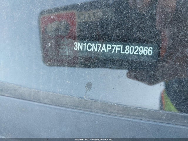 3N1CN7AP7FL802966 Nissan Versa 1.6 Sv