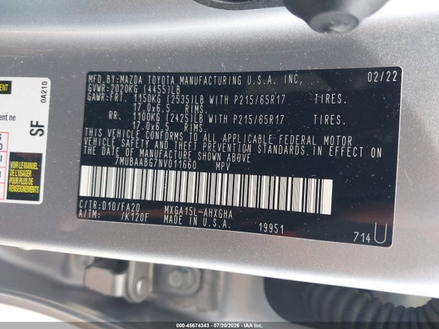 Toyota Corolla Cross Le 2022 7MUBAABG7NV011660 Image 9