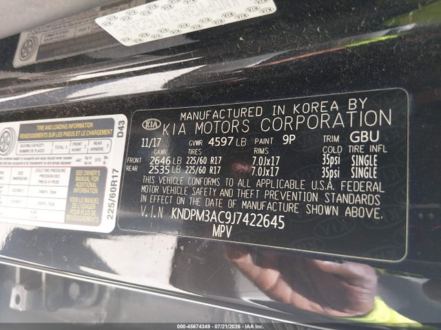KIA Sportage Lx 2018 KNDPM3AC9J7422645 Image 9