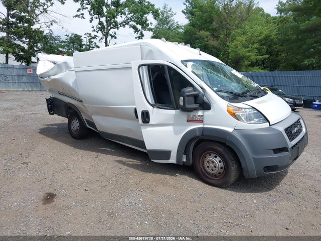 45674730 :رقم المزاد ، 3C6URVJG5JE139475 vin ، 2018 Ram Promaster 3500 Cargo Van High Roof 159 Wb Ext مزاد بيع