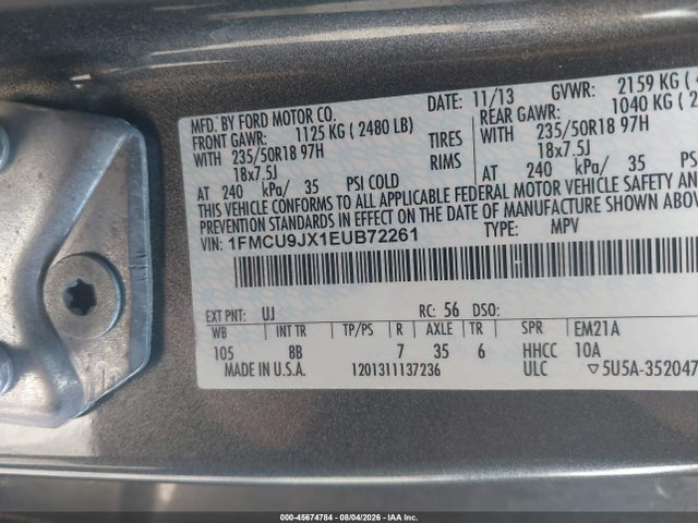 Ford Escape Titanium 2014 1FMCU9JX1EUB72261 Image 9