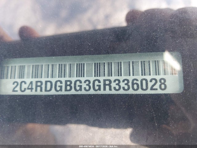 45674834 :رقم المزاد ، 2C4RDGBG3GR336028 vin ، 2016 Dodge Grand Caravan American Value Pkg مزاد بيع