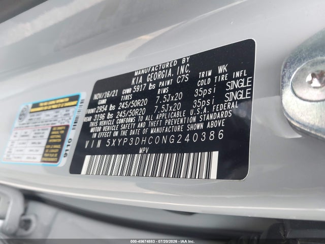 KIA Telluride Ex 2022 5XYP3DHC0NG240386 Image 9