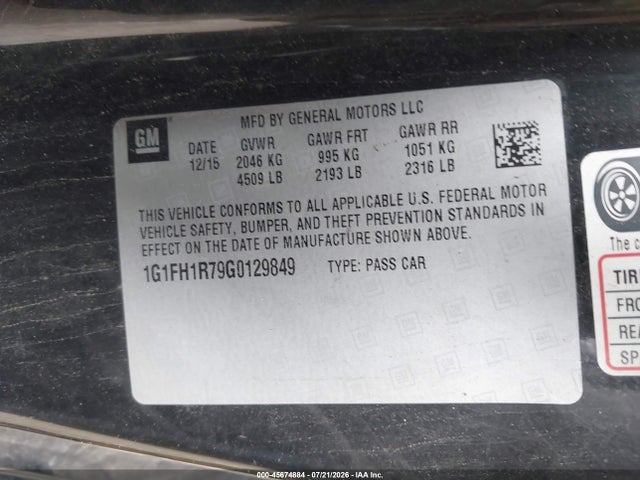 1G1FH1R79G0129849 Chevrolet CAMARO 2SS