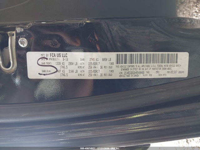 Dodge Grand Caravan Se Plus 2017 2C4RDGBG6HR549489 Image 9