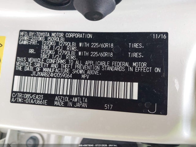 Lexus NX 200T 2017 JTJYARBZ4H2059064 Image 9