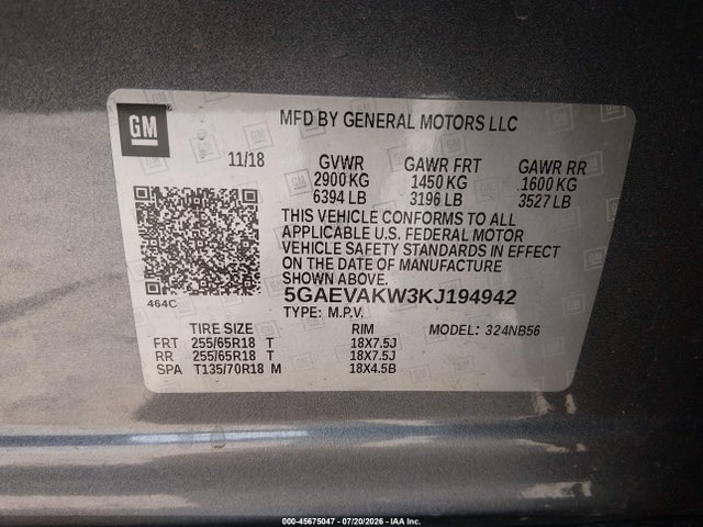Buick Enclave Awd Essence 2019 5GAEVAKW3KJ194942 Image 9