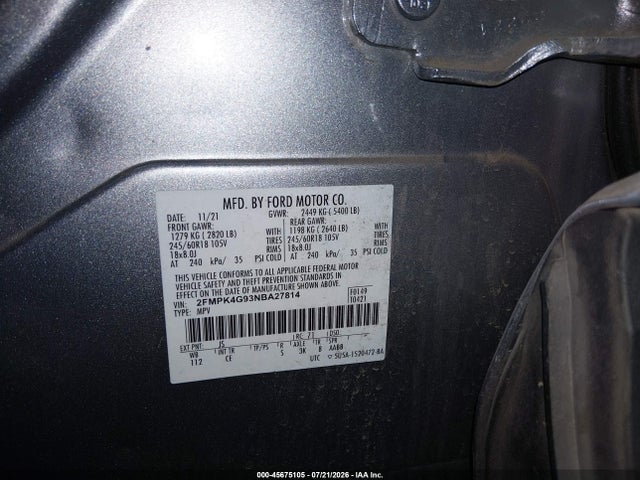 Ford EDGE SE 2022 2FMPK4G93NBA27814 Image 9