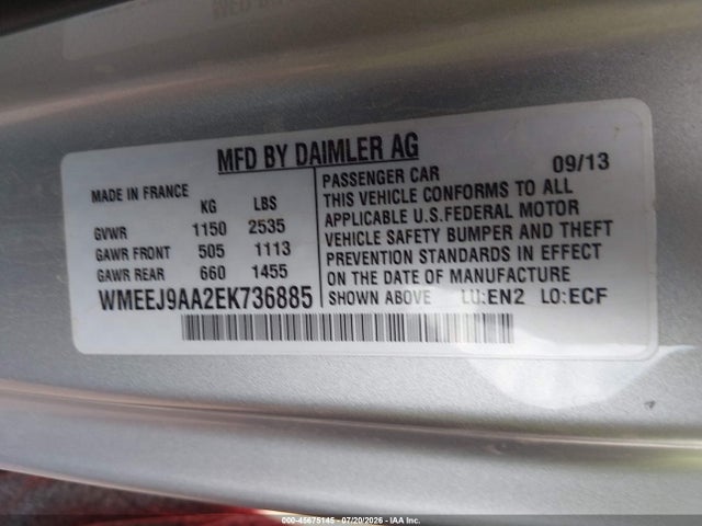 Smart Fortwo Electric Drive Passion 2014 WMEEJ9AA2EK736885 Image 9