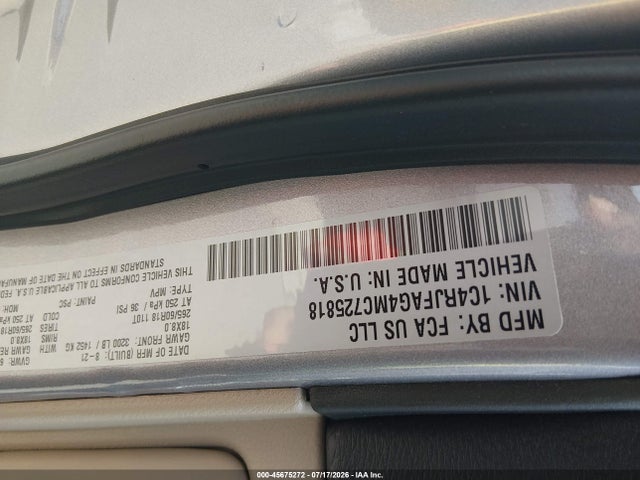 1C4RJFAG4MC725818 Jeep Grand Cherokee Laredo E 4x4