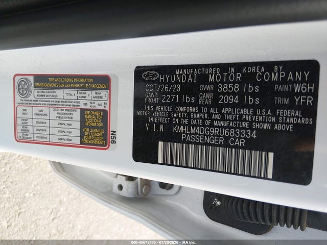 Hyundai ELANTRA SEL 2024 KMHLM4DG9RU683334 Image 9