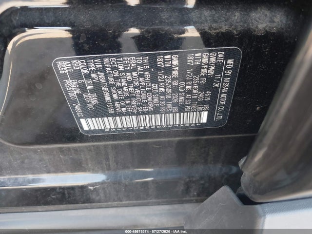 Aukcja sprzedaży 2021 Nissan Rogue Sv Intelligent Awd, vin: JN8AT3BB9MW213158, numer aukcji: 45675374