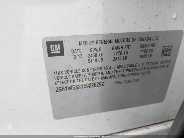 Продаж на аукціоні авто 2014 Cadillac Xts Vsport Platinum, vin: 2G61W5S81E9226292, номер лоту: 45675392