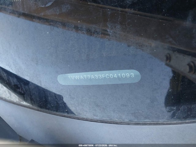 1VWAT7A33FC041093 Volkswagen Passat 1.8t S