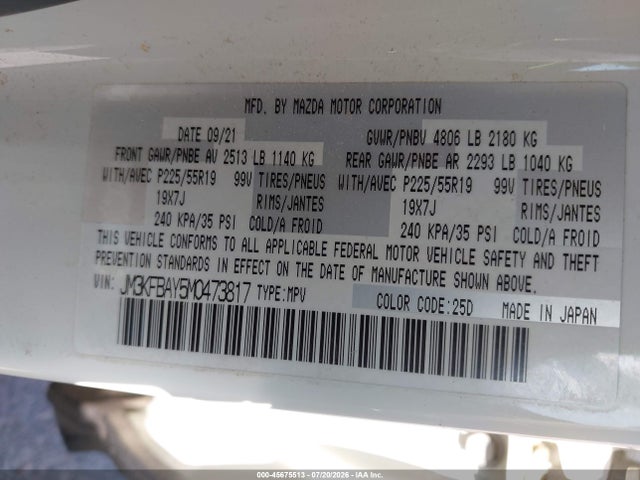 JM3KFBAY5M0473817 Mazda Cx-5 Grand Touring Reserve