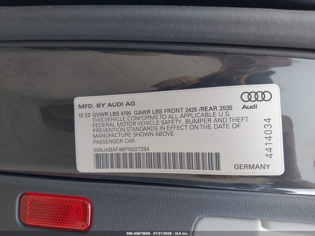 Aukcja sprzedaży 2023 Audi A4 Premium 40 Tfsi Quattro S Tronic, vin: WAUABAF46PN007284, numer aukcji: 45675656