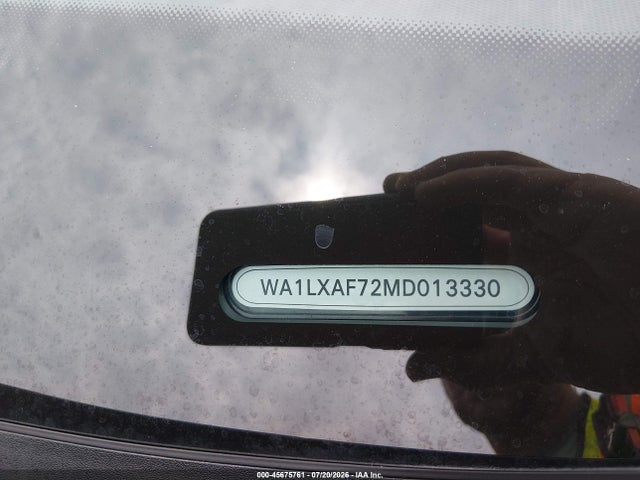45675761 :رقم المزاد ، WA1LXAF72MD013330 vin ، 2021 Audi Q7 Premium Plus 55 Tfsi Quattro Tiptronic مزاد بيع