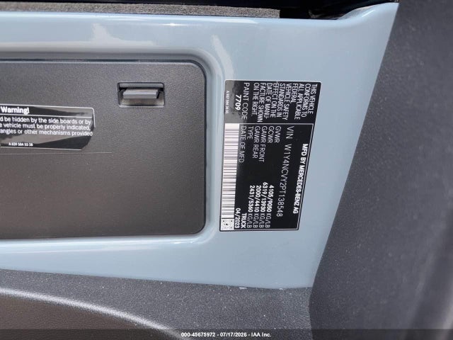 2023 Mercedes-benz Sprinter 2500 High Roof 4-cyl Diesel Ho მანქანა იყიდება აუქციონზე, vin: W1Y4NCVY2PT138548, აუქციონის ნომერი: 45675972