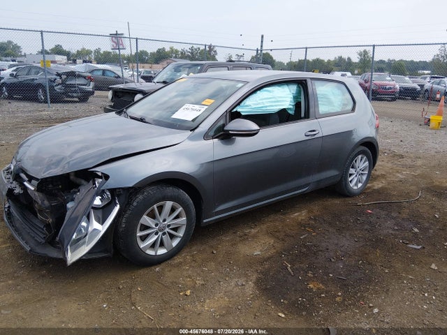 2015 Volkswagen Golf Tsi S 2-door მანქანა იყიდება აუქციონზე, vin: 3VW917AU5FM057733, აუქციონის ნომერი: 45676048