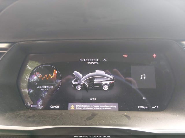 Aukcja sprzedaży 2016 Tesla Model X 60d/70d/75d/90d, vin: 5YJXCAE27GF016861, numer aukcji: 45676102