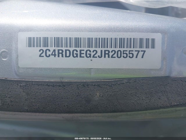 45676175 :رقم المزاد ، 2C4RDGEG2JR205577 vin ، 2018 Dodge Grand Caravan Gt مزاد بيع