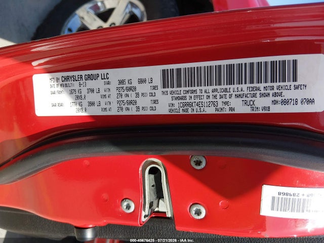 Aukcja sprzedaży 2014 Ram 1500 Express, vin: 1C6RR6KT4ES112763, numer aukcji: 45676425