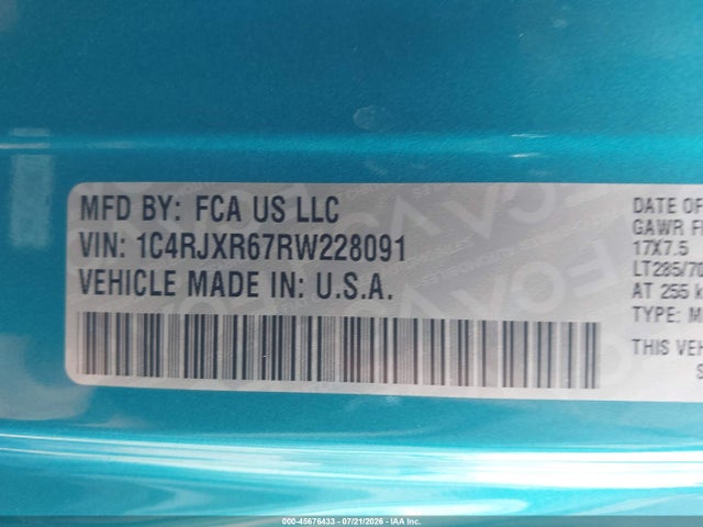 2024 Jeep Wrangler 4xe Rubicon 4xe მანქანა იყიდება აუქციონზე, vin: 1C4RJXR67RW228091, აუქციონის ნომერი: 45676433