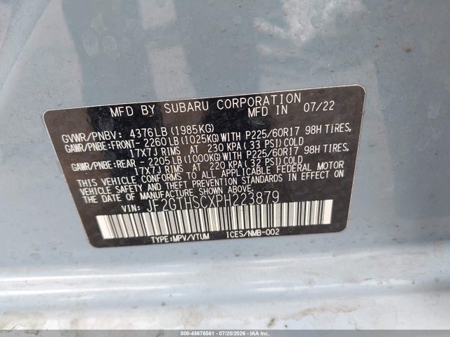 JF2GTHSCXPH223879 Subaru Crosstrek Sport