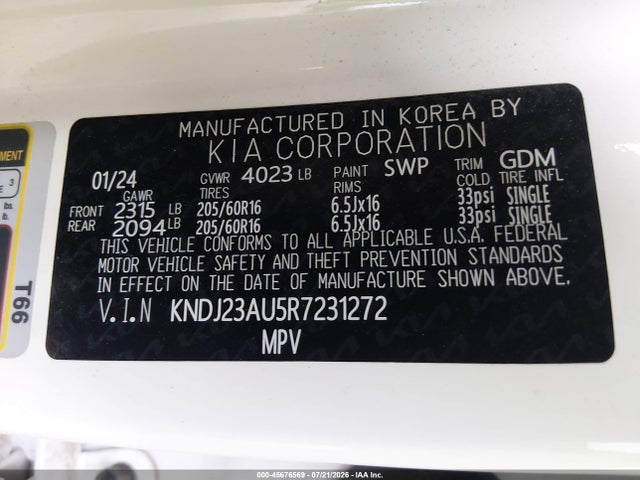 KIA SOUL LX 2024 KNDJ23AU5R7231272 Image 9
