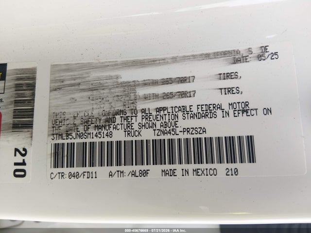 3TMLB5JN0SM145148 Toyota Tacoma Trd Off Road