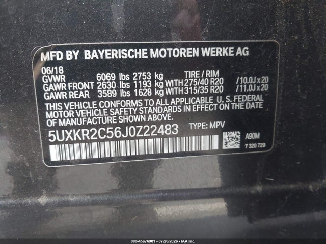 BMW X5 Sdrive35i 2018 5UXKR2C56J0Z22483 Image 9