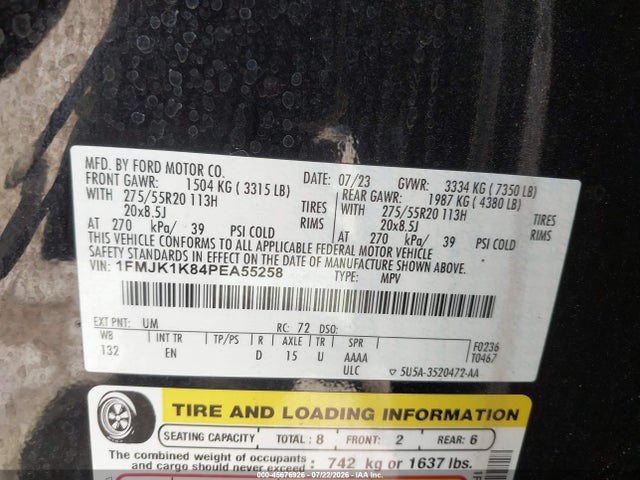 Ford Expedition Limited Max 2023 1FMJK1K84PEA55258 Image 9