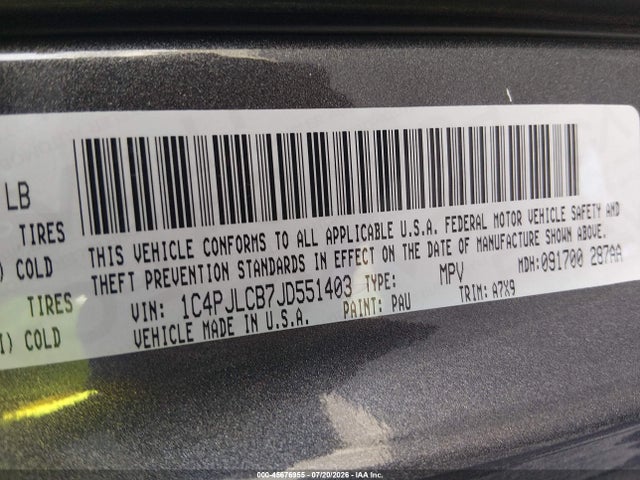 1C4PJLCB7JD551403 Jeep Cherokee Latitude Fwd