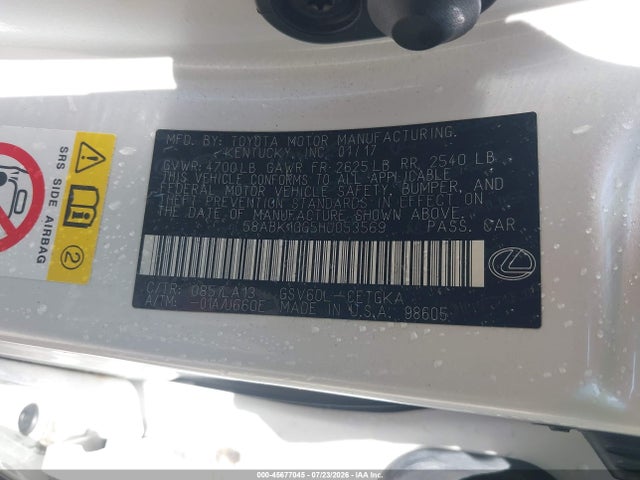 Lexus ES 350 2017 58ABK1GG5HU053569 Image 9